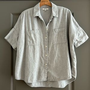 Madewell short sleeve flannel button-up